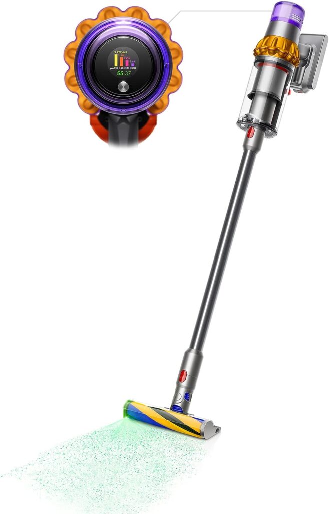 Dyson V15 Detect Cordless Vacuum Cleaner, Multicolor, 10.5L x 9.8W x 49.6H